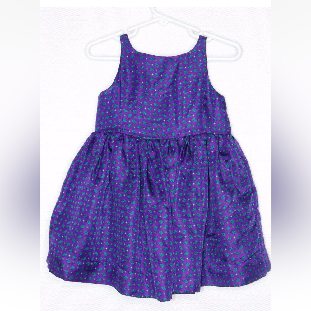 Ralph Lauren Toddler Girls Twirl‎ Dress,  Purple Paisley, Lined, 3T, Designer